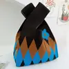 Bolsa Colete Bolsa Colete Malha Casual Bolsa Bolsa Xadrez Contraste de Cores Coreano Luz Bolsa de Luxo