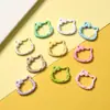Pingentes de chaveiro com contas sortidas, argolas de mola tipo macaron, acessórios para joias DIY, argolas abertas, materiais para pingente de bolsa
