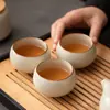 Taza Ru Kiln Luo Han Beige, Taza Individual Personal para Cata de Té, Taza de Té Cerámica para el Hogar, Juego de Té Kung Fu, Tazón de Té Individual