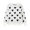 Suéter de Punto para Mujer Otoño e Invierno Transfronterizo Europeo y Americano Suéter de Punto Grueso con Forma de Corazón Estilo Coreano Perezoso Versátil Holgado Jacquard para Mujer