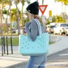 Bolso Bandolera para Mujer Europeo y Americano Bolsa de Viaje Impermeable Bolsa con Agujeros de Eva Bolso de Cubo de Cuero con Cera de Aceite y PU de Moda para Viaje y Cosméticos