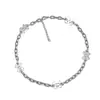 Collar de cara sonriente de alegrías y penas acero de titanio no se decolora hombres y mujeres pareja hip hop diseño de nicho punk cadena para la clavícula accesorios