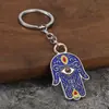 Chaveiro Mão de Fátima, pingente de palma olho grego em liga com gota de óleo, decoração de bolsa estilo étnico, presente em estoque