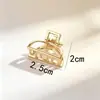 Pinza para el Cabello Estilo Coreano Gama Alta Pequeña Geométrica Aleación Simple Elegante Estrella de Cinco Puntas Parte Posterior de la Cabeza Pinza de Tiburón Moño de Cabello Accesorio para el Cabello