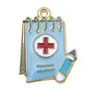Dia do Enfermeiro Transfronteiriço Chaveiro de Suprimentos Médicos Acessórios de Liga de Zinco Esmaltados Joias DIY Pingente Acessórios para Pulseira Charme