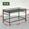 Rodízios para Sala de Estar Varanda Chão Suporte de Flores Arte em Ferro Interno Multicamadas com Suporte Móvel para Suculentas Suporte de Flores para Suculentas Prateleira de Armazenamento
