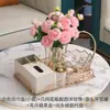 Caja de Pañuelos Multifuncional Simple Moderna Blanca Caja de Pañuelos de Lujo Accesible Mesa de Café de Sala de Estar Mesa de Comedor Almacenamiento de Control Remoto Elegante