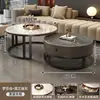 Mesa de Centro em Pedra Sinterizada Sala de Estar Casa Simples Moderna Apartamento Pequeno Luxo Leve 2026 Nova Mesa Lateral Redonda Mesa de Centro de Mármore