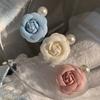 Horquilla de camelia tridimensional de perlas ~ ¡nuevo de principios de primavera! Tocado de Cabello con Flequillo Lateral de Alta Gama Estilo Francés para Mujeres