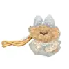 Pelúcia de Cachorro Cacheado Ursinho de Pelúcia Boneca Pingente de Bolsa Fofo Adorável Decoração de Mochila Chaveiro de Casal
