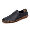 Verão 2025 Novidades Transfronteiriças Explosivas Sapatos Masculinos Plus Size Couro Genuíno Costura Sapatos Casuais Couro de Vaca Camada Superior Cobertura de Pé de Couro