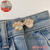 Pantalón con botón de mariposa en la cintura, hebilla ajustable para el tamaño de la cabeza, artefacto para ajustar la cintura del pantalón, hebilla para la cintura, botones de cierre para la cintura