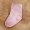 Calcetines Medios Lisos de Primavera y Otoño para Niños en Español Calcetines para Bebé Color Sólido Calcetines Cortos Europeos y Americanos para las Cuatro Estaciones