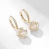 Pendientes de hortensia nupcial, pendientes para mujer, elegantes pendientes de ojo de gato de alta calidad, hebilla de oreja, ligeros pendientes de flor de lujo, joyería redonda