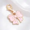Serie mixta rosa accesorios para joyería DIY, colgantes de aleación con flores pintadas al óleo para estudiantes, colgantes para bolso y pendientes