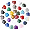 Cristal Natural 20mm Cuarzo Rosa Amatista Forma de Corazón Gema Adorno Piedra Bruta