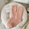 Meias de Terry Yilu para Mulheres, Outono e Inverno, Forradas com Fleece, Espessadas, Meia-Panturrilha, Meias Longas Quentes para Neve e Chão, Estilo Celebridade da Internet