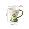 Taza de Cerámica, Taza de Agua Linda para Niños, Taza de Café para Oficina, Taza para Calentar Leche en Microondas, Taza de Regalo para Mejor Amigo