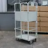 Carretilla de Mano para Entrega Rápida Jiangsu con Pasamanos, Carrito de Logística, Carrito Móvil Giratorio, Carrito Jaula para Carga y Descarga con Ruedas de Poliuretano