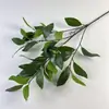 Hoja de árbol de té simulación única rama de árbol falso planta verde decoración de hoja verde hoja de camelia decoración suave hojas verdes de plástico planta verde