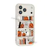 Capa de Celular Halloween Teia de Aranha Abóbora Estante para Apple 16 Pro Max, Capa Protetora Macia de Silicone, Apple 18 Anti-Queda