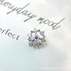 Brincos de Floco de Neve Estrela em Liga de Titânio F136 Titânio G23 Rosca Interna Joia para Piercing Labial Piercing na Língua