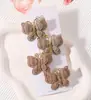 Traje de Pasador de Pelo Tejido a Mano de Lana Europeo y Americano Mariposa Enrollada Pasador de Color Sólido Suave Todo-partido Tocado para Bebé 3841