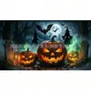 Banner de Garagem de Halloween Decoração de Porta Pano Pendurado Abóbora de Terror Bruxa Caveira Fundo de Festa Transfronteiriço Em Estoque Fábrica