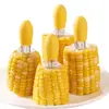 Garfo de Aço Anti-Escaldante para Milho Aço Inoxidável Criativo Doméstico Garfo Espeto para Batata Doce Churrasco Utensílio de Cozinha Agulha de Milho