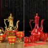 Templo Budista Adoración Plástico de Cristal Olla de Vino Tetera Taza de Vino Taza de Té Bol para Sopa Palillos Plato de Frutas Altar de Adoración