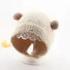 Gorro de bebé de otoño e invierno, orejeras para recién nacidos, bonito y cálido gorro de felpa de punto para hombre y mujer.