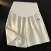 Shorts de Verano para Mujeres Embarazadas Pantalones de Pierna Ancha de Seda de Hielo Fina para Verano Pantalones Deportivos Rectos Casuales Holgados de Verano Ropa de Verano