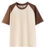 Camiseta raglan personalizada 2024 TikTok Explosions Gola redonda Manga curta Solta Confortável Camisa publicitária Camiseta personalizada