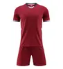 Novos uniformes de futebol feitos sob medida para comércio exterior, respiráveis e de secagem rápida, conjunto de manga curta xadrez pequeno semi-brilhante, camisa para competição e treino