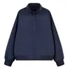 Chaqueta de Color Sólido con Cremallera y Cuello Alto para Hombre 2025 Nueva Ropa de Abrigo para Primavera y Otoño Top Versátil para el Trabajo