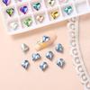 Mayorista Fabricante Corazón Melocotón Torcido Fondo Puntiagudo Cristal Diamante Vidrio Pedrería DIY Ropa Carcasa Teléfono Móvil Pegatina Arte de Uñas Joyería de Diamantes