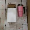 Taza termo de acero inoxidable 304 con asa, popote, vaso para hielo, doble vacío, 20 oz, taza fría para coche