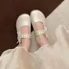Zapatos Mary Jane estilo francés para mujer, nuevo modelo otoño 2026, perfectos para combinar con faldas, hermosos zapatos pequeños de piel con plataforma interior, zapatos de noche suaves y elegantes