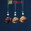 Cadena para Teléfono Móvil de Sándalo Verde Doce Signos del Zodíaco Colgante de Animales Lindos de Sándalo Accesorios de Bricolaje de Sándalo Colgante para Bolso del Zodíaco