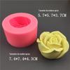Molde de silicone para aromaterapia em formato de flor de rosa grande faça você mesmo, molde para decoração de bolo com velas e sabonete artesanal