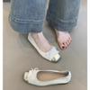 Moda Estilo Francés Estilo Chanel Zapatos de Ballet con Lazo Zapatos Planos de Piel Suave con Punta Cuadrada para Mujer 2025 Nuevo