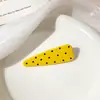 Pinza de Pato Triángulo de Lunares Estilo Coreano para Verano, Pinza Sencilla y Versátil para Flequillo, Pasador Lindo para Mujeres, Accesorio de Cabello de Gama Alta