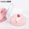 Esponja de aire para base de maquillaje Mary, suave, pegajosa, lisa, paquete de dos, superficie de cuero texturizado con caja de almacenamiento, espejo HD, venta al por mayor de fábrica 1715