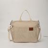 Bolsa de Ombro Simples com Múltiplos Bolsos Estilo Japonês, Bolsa Tote Fashionável de Grande Capacidade, Bolsa Transversal Versátil Casual Artística para Armazenamento
