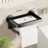 Soporte de Pared sin Taladro para Teléfono Móvil y Servilletas de Baño Dispensador de Papel Higiénico Estante de Almacenamiento de Papel de Mano para Baño en Casa