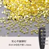 100 Piezas Wholesale Remaches Metálicos Semiredondos Accesorios para Uñas Base Plana Hemisferio Sólido Cuentas de Acero Color Dorado y Plateado Decoraciones