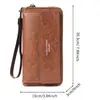 Cartera Larga Casual para Hombre de PU con Múltiples Ranuras para Tarjetas, Nuevo Bolso de Mano de Gran Capacidad, Cartera para Monedas y Teléfono Móvil para Hombre