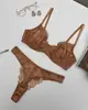 Lingerie Sexy de Verão para Mulheres, Lingerie de Renda Bordada Ultra-Fina Estilo Francês, Conjunto de Sutiã Redutor de Busto Grande Anti-Queda