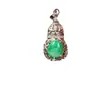 Colgante de jade Colgante de calabaza seca de jade Colgante de calabaza verde Yang Colgante de calabaza con incrustaciones de jade Colgante de collar
