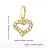 Colgantes de Animales Lindos Transfronterizos, Elementos Adorables de Oso y Delfín, Accesorios de Colgante de Acero Inoxidable Personalizados DIY Incrustados con Diamantes